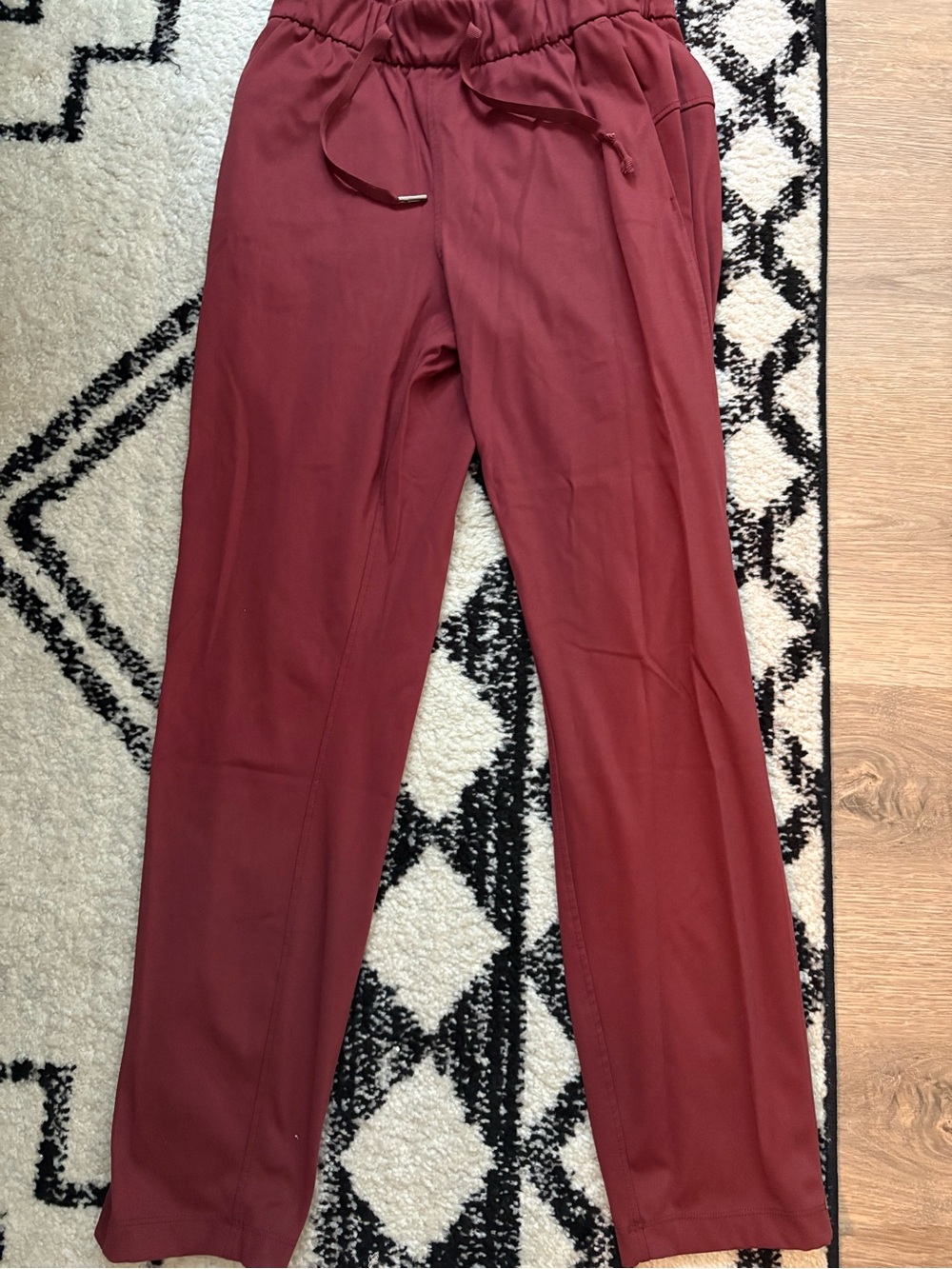 CRZ YOGA Maroon High-Waist Athletic Trousers